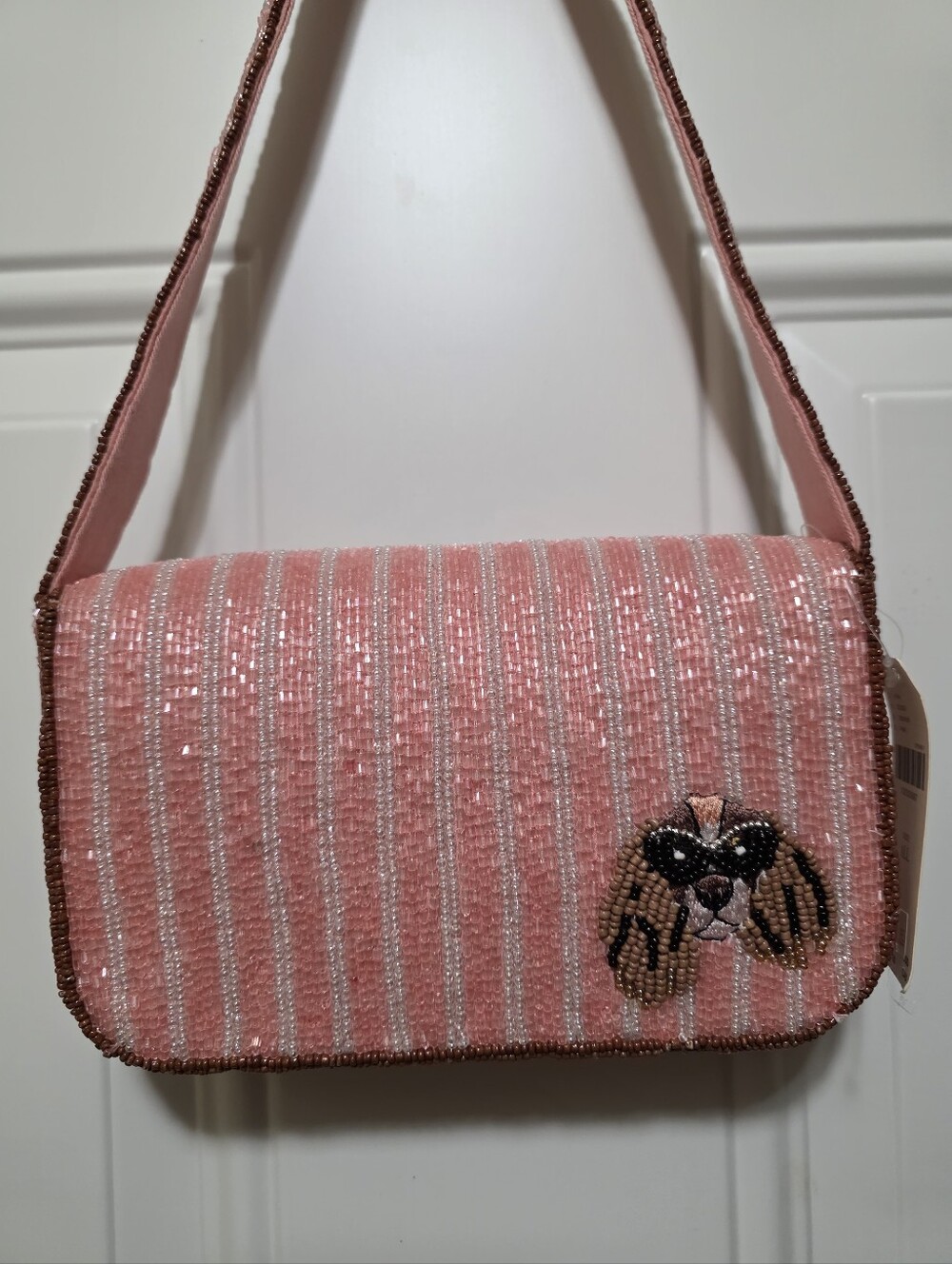 ANTHROPOLOGIE Fiona Beaded Bag Animal Edition Cocker Spaniel Dog - Picture 3 of 13